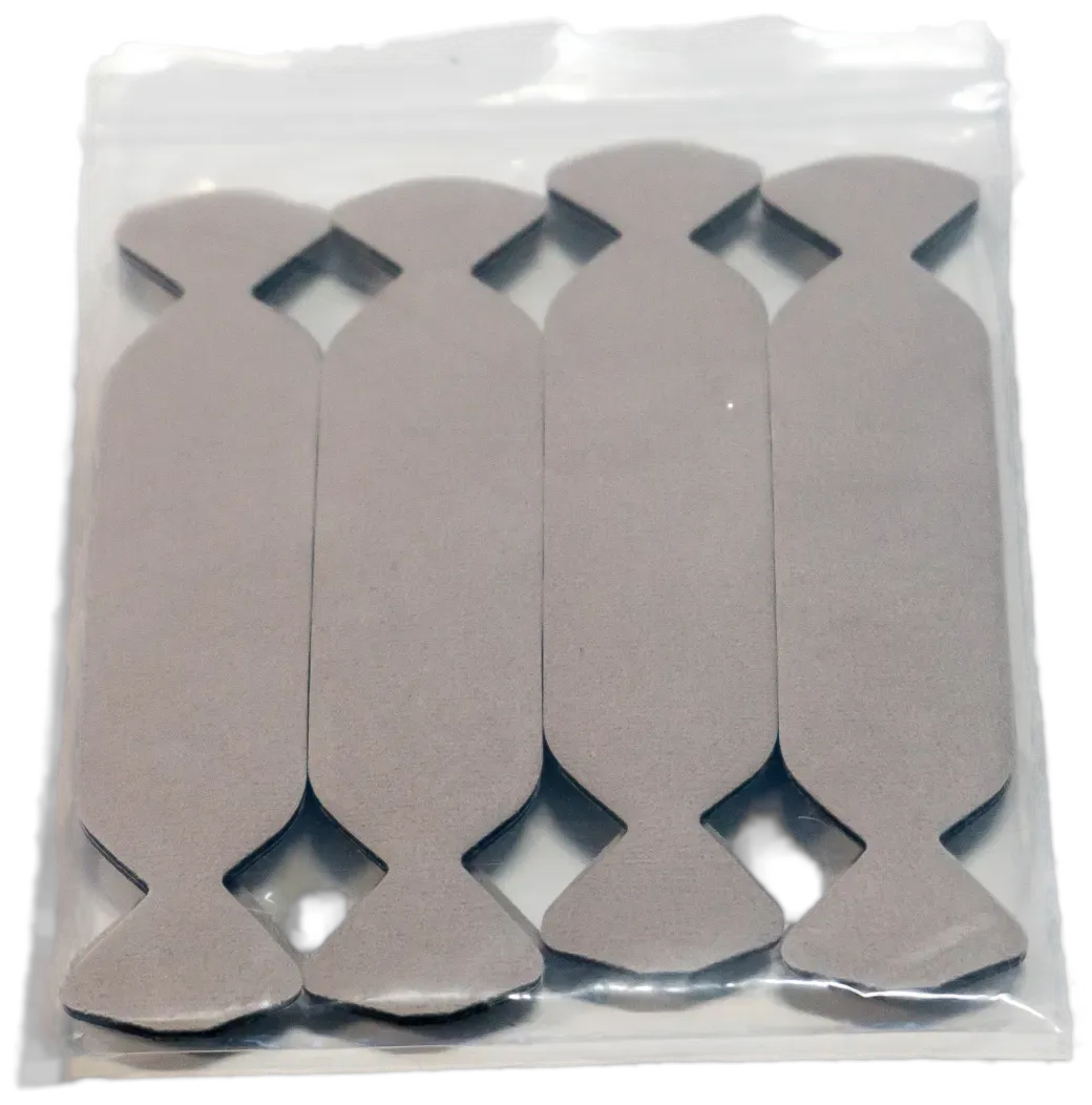 Glacier Pre-Cut Micro Felt Strips, Gray — wraps a micro squeegee edge
